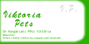viktoria pets business card