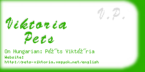 viktoria pets business card